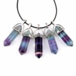 Apatit blau Spitze | Doppelender Anhänger mit silberner Öse Edelsteine Heilsteine bei Wunderstein24