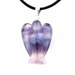 Rhodonit Engel | Schutzengel Anhänger mit 925 Sterling-Silber Öse Edelsteine Heilsteine bei Wunderstein24