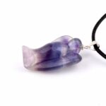 Fluorit bunt | Regenbogenfluorit Engel | Schutzengel Anhänger mit 925 Sterling-Silber Öse Edelsteine Heilsteine bei Wunderstein24