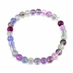Fluorit bunt Ø 6 mm Kugel | Perlen Edelstein Armband flexibel und dehnbar Edelsteine Heilsteine bei Wunderstein24