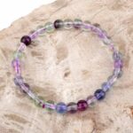 Fluorit bunt Ø 6 mm Kugel | Perlen Edelstein Armband flexibel und dehnbar Edelsteine Heilsteine bei Wunderstein24