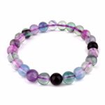 Fluorit bunt Ø 8 mm Kugel | Perlen Edelstein Armband flexibel und dehnbar Edelsteine Heilsteine bei Wunderstein24