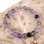 Fluorit bunt Ø 8 mm Kugel | Perlen Edelstein Armband flexibel und dehnbar Edelsteine Heilsteine bei Wunderstein24