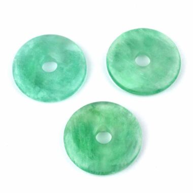 Fluorit grün Donut Anhänger Ø 30 mm Edelsteine Heilsteine bei Wunderstein24