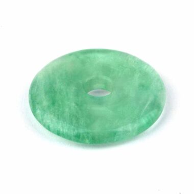 Fluorit grün Donut Anhänger Ø 30 mm Edelsteine Heilsteine bei Wunderstein24