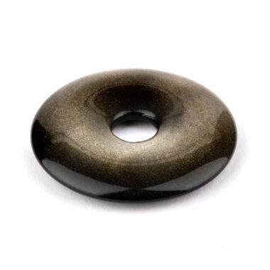 Goldobsidian Donut Anhänger Ø 40 mm Edelsteine Heilsteine bei Wunderstein24