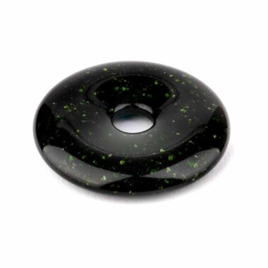 Grünfluss Donut Anhänger Ø 30 mm Edelsteine Heilsteine bei Wunderstein24
