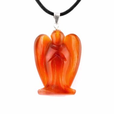 Carneol | Karneol Engel | Schutzengel Anhänger mit 925 Sterling-Silber Öse Edelsteine Heilsteine bei Wunderstein24