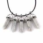 Bergkristall Spitze | Doppelender Anhänger glasklar in bester Qualität mit silberner Öse Edelsteine Heilsteine bei Wunderstein24