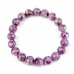 Lepidolith Ø 10 mm Kugel | Perlen Armband flexibel und dehnbar Edelsteine Heilsteine bei Wunderstein24