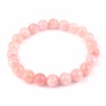 Morganit Ø 8 mm Kugel | Perlen Edelstein Armband flexibel und dehnbar Edelsteine Heilsteine bei Wunderstein24