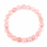 Morganit Ø 8 mm Kugel | Perlen Edelstein Armband flexibel und dehnbar Edelsteine Heilsteine bei Wunderstein24