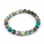 Opal blau Ø 8 mm Kugel | Perlen Armband flexibel und dehnbar Edelsteine Heilsteine bei Wunderstein24
