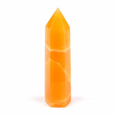 Orangencalcit Spitze Höhe 102 mm aus Mexiko in bester Farbe Edelsteine Heilsteine bei Wunderstein24
