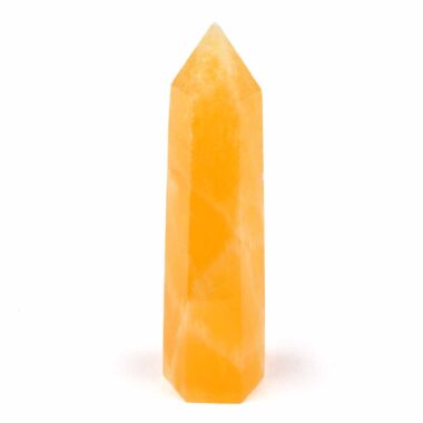 Orangencalcit Spitze Höhe 104 mm aus Mexiko in bester Farbe Edelsteine Heilsteine bei Wunderstein24