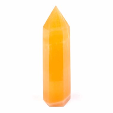 Orangencalcit Spitze Höhe 103 mm aus Mexiko in bester Farbe Edelsteine Heilsteine bei Wunderstein24