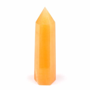 Orangencalcit Spitze Höhe 99 mm aus Mexiko in bester Farbe Edelsteine Heilsteine bei Wunderstein24