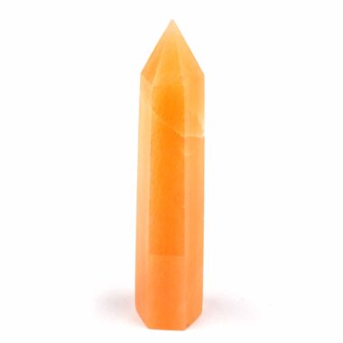 Orangencalcit Spitze Höhe 99 mm aus Mexiko in bester Farbe Edelsteine Heilsteine bei Wunderstein24