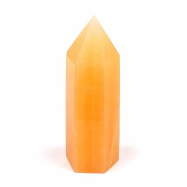 Orangencalcit Spitze Höhe 74 mm aus Mexiko in bester Farbe Edelsteine Heilsteine bei Wunderstein24