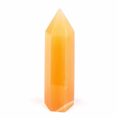 Orangencalcit Spitze Höhe 91 mm aus Mexiko in bester Farbe Edelsteine Heilsteine bei Wunderstein24