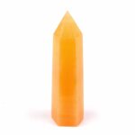Orangencalcit Spitze Höhe 85 mm aus Mexiko in bester Farbe Edelsteine Heilsteine bei Wunderstein24