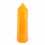 Orangencalcit Spitze Höhe 78 mm aus Mexiko in bester Farbe Edelsteine Heilsteine bei Wunderstein24
