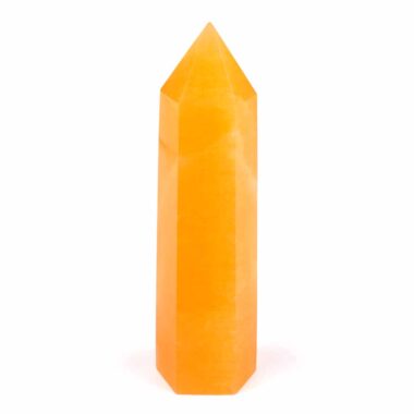 Orangencalcit Spitze Höhe 102 mm aus Mexiko in bester Farbe Edelsteine Heilsteine bei Wunderstein24