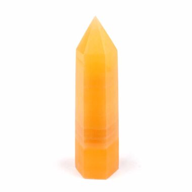 Orangencalcit Spitze Höhe 96 mm aus Mexiko in bester Farbe Edelsteine Heilsteine bei Wunderstein24