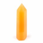 Orangencalcit Spitze Höhe 96 mm aus Mexiko in bester Farbe Edelsteine Heilsteine bei Wunderstein24