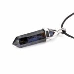 Pietersit Spitze | Doppelender Anhänger mit silberner Öse Edelsteine Heilsteine bei Wunderstein24