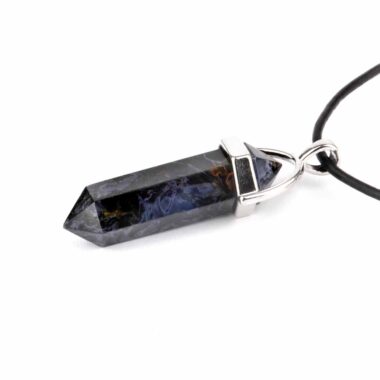 Pietersit Spitze | Doppelender Anhänger mit silberner Öse Edelsteine Heilsteine bei Wunderstein24