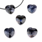 Charoit Herz Anhänger Ø 20 mm seitlich gebohrt Edelsteine Heilsteine bei Wunderstein24