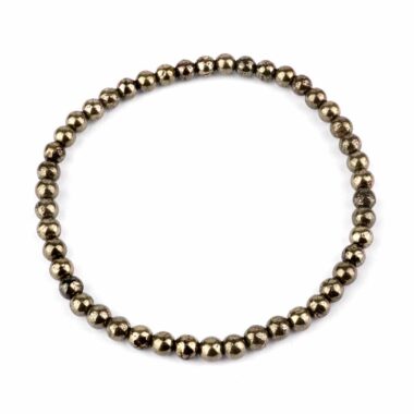 Pyrit Ø 4,5 mm Kugel Edelstein Armband flexibel und dehnbar Edelsteine Heilsteine bei Wunderstein24