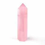 Rosenquarz Spitze Höhe 104 mm poliert beste Qualität und Farbe Edelsteine Heilsteine bei Wunderstein24