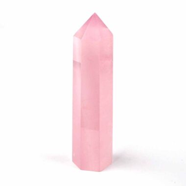Rosenquarz Spitze Höhe 100 mm poliert beste Qualität und Farbe Edelsteine Heilsteine bei Wunderstein24