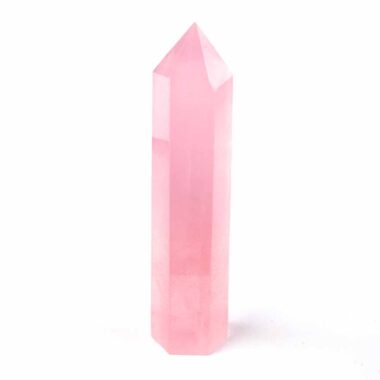 Rosenquarz Spitze Höhe 105 mm poliert beste Qualität und Farbe Edelsteine Heilsteine bei Wunderstein24