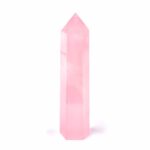 Rosenquarz Spitze Höhe 108 mm poliert beste Qualität und Farbe Edelsteine Heilsteine bei Wunderstein24