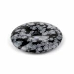 Schneeflocken – Obsidian Donut Anhänger Ø 40 mm Edelsteine Heilsteine bei Wunderstein24