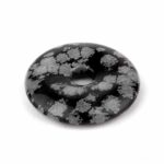 Schneeflocken – Obsidian Donut Anhänger Ø 30 mm Edelsteine Heilsteine bei Wunderstein24