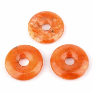 Sonnenstein Donut Anhänger Ø 30 mm Edelsteine Heilsteine bei Wunderstein24
