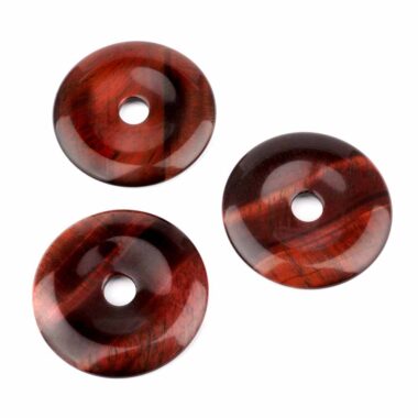 Tigerauge rot Donut Anhänger Ø 40 mm Edelsteine Heilsteine bei Wunderstein24