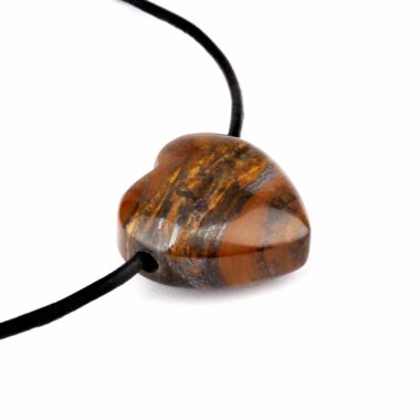 Tigereisen Herz Anhänger Ø 20 mm seitlich gebohrt Edelsteine Heilsteine bei Wunderstein24