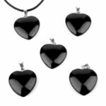 Turmalinquarz Herz – Anhänger mit silberner Öse Edelsteine Heilsteine bei Wunderstein24