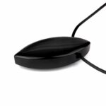 Turmalin schwarz Navette Anhänger seitlich gebohrt mit schwarzem Satinband Edelsteine Heilsteine bei Wunderstein24