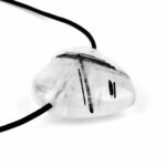 Turmalinquarz Herz Anhänger Ø 30 mm seitlich gebohrt mit schwarzem Satinband Edelsteine Heilsteine bei Wunderstein24