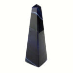 Achat Spitze | Obelisk blau Höhe 137 mm aus Brasilien in bester Farbe und Maserung Edelsteine Heilsteine bei Wunderstein24