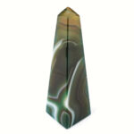 große Achat Spitze | Obelisk Höhe 199 mm schwarz aus Brasilien in bester Farbe und Maserung Edelsteine Heilsteine bei Wunderstein24