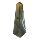 Achat Spitze | Obelisk grün Höhe 122 mm aus Brasilien in bester Farbe und Maserung Edelsteine Heilsteine bei Wunderstein24