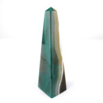 Achat Spitze | Obelisk grün Höhe 143 mm aus Brasilien in bester Farbe und Maserung Edelsteine Heilsteine bei Wunderstein24