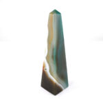 Achat Spitze | Obelisk grün Höhe 135 mm aus Brasilien in bester Farbe und Maserung Edelsteine Heilsteine bei Wunderstein24